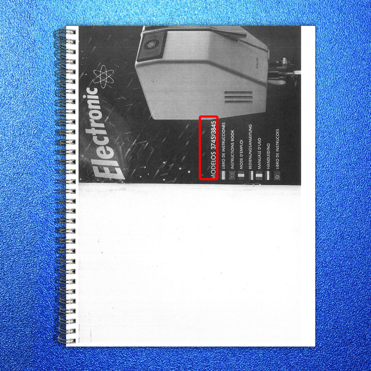 ALFA 3745 3845 Sewing Machine Instruction Manual - WIRE BOUND - TOUGH COVERS