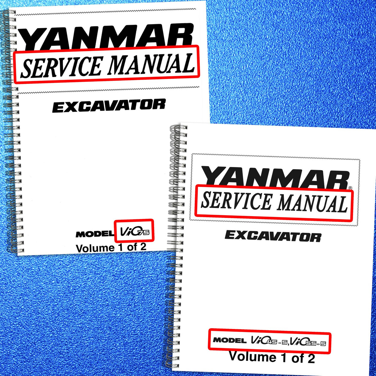 YANMAR VIO75 ViO45-5 ViO55-5 Excavator Service Manual BUNDLE - WIRE BOUND