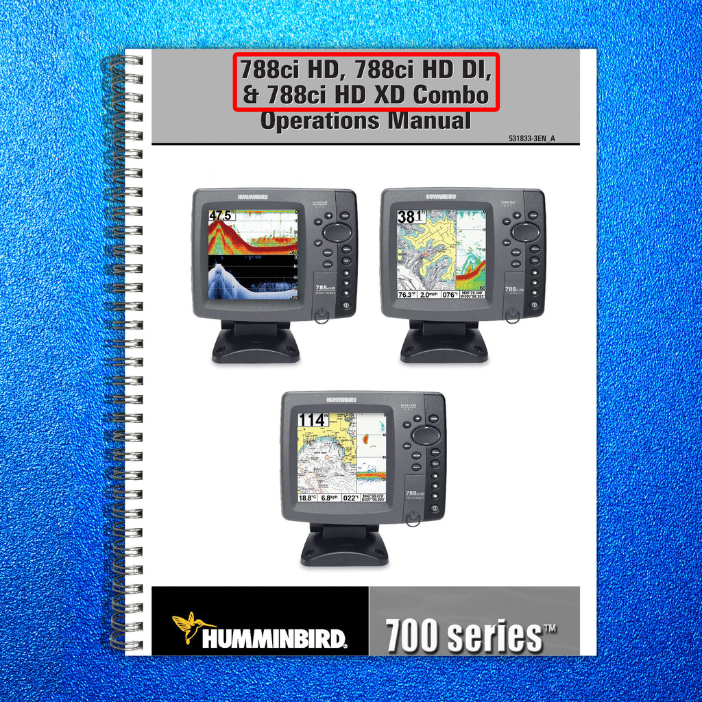 HUMMINBIRD 788ci HD DI 788ci HD XD Combo User Manual, COLOR - TOUGH WIRE BINDING