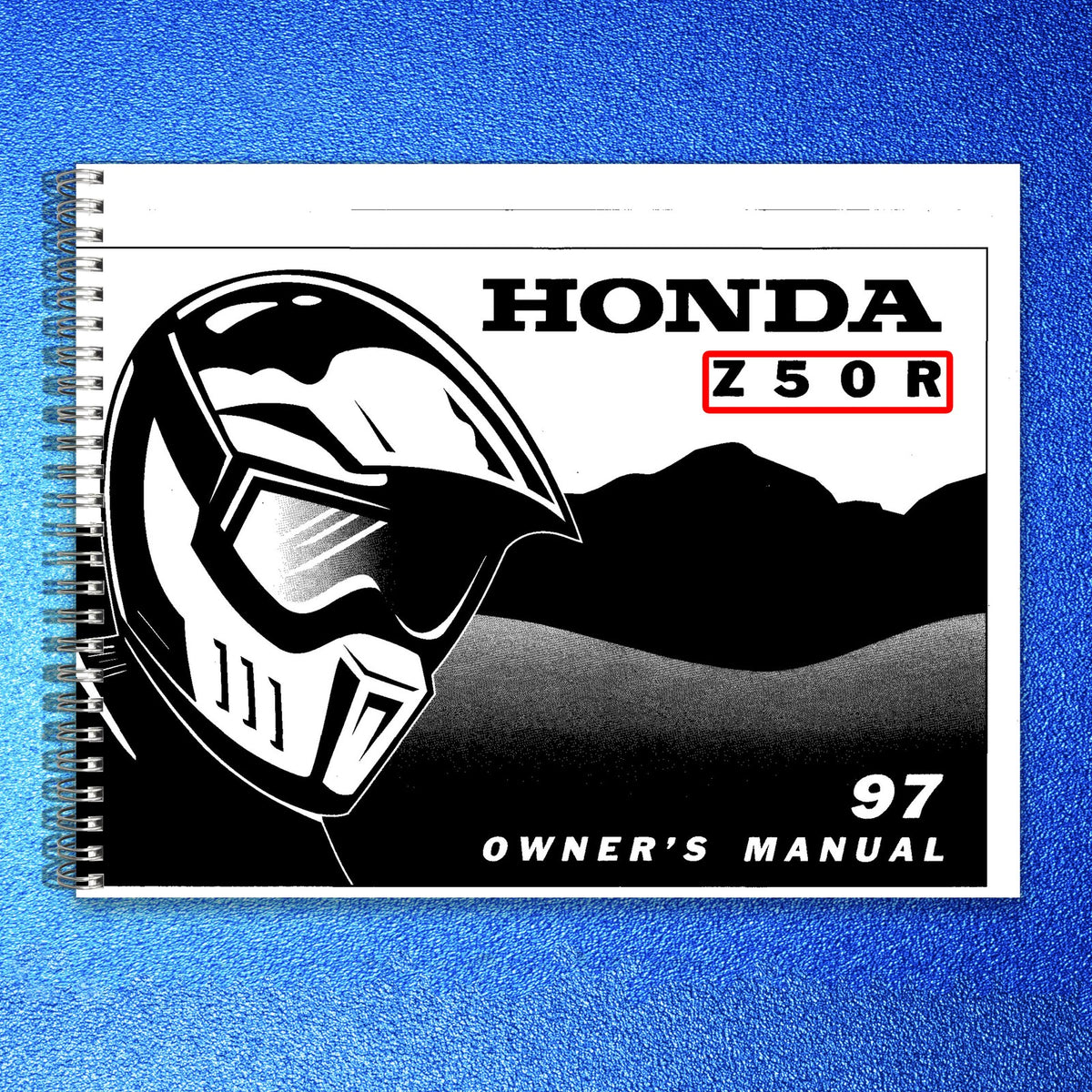 HONDA Z50R Motorcycle Owners Manual 1997 - STEEL WIRE BOUND - PROTECTIVE COVERS
