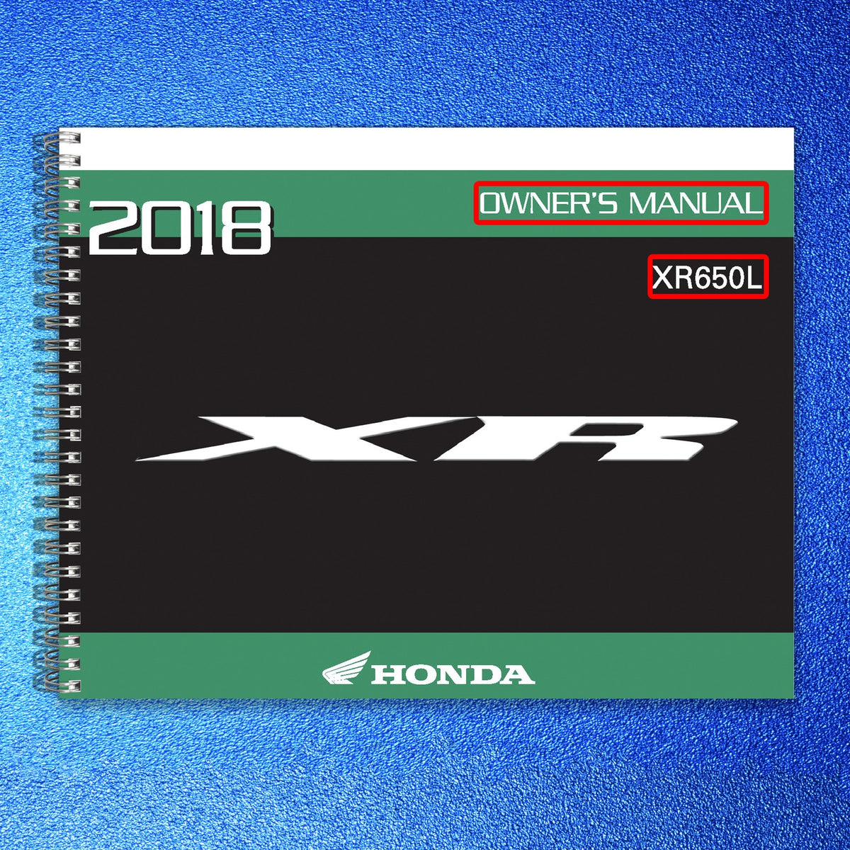 HONDA XR650L 2018 Owners Manual - STEEL WIRE BOUND - PROTECTIVE COVERS