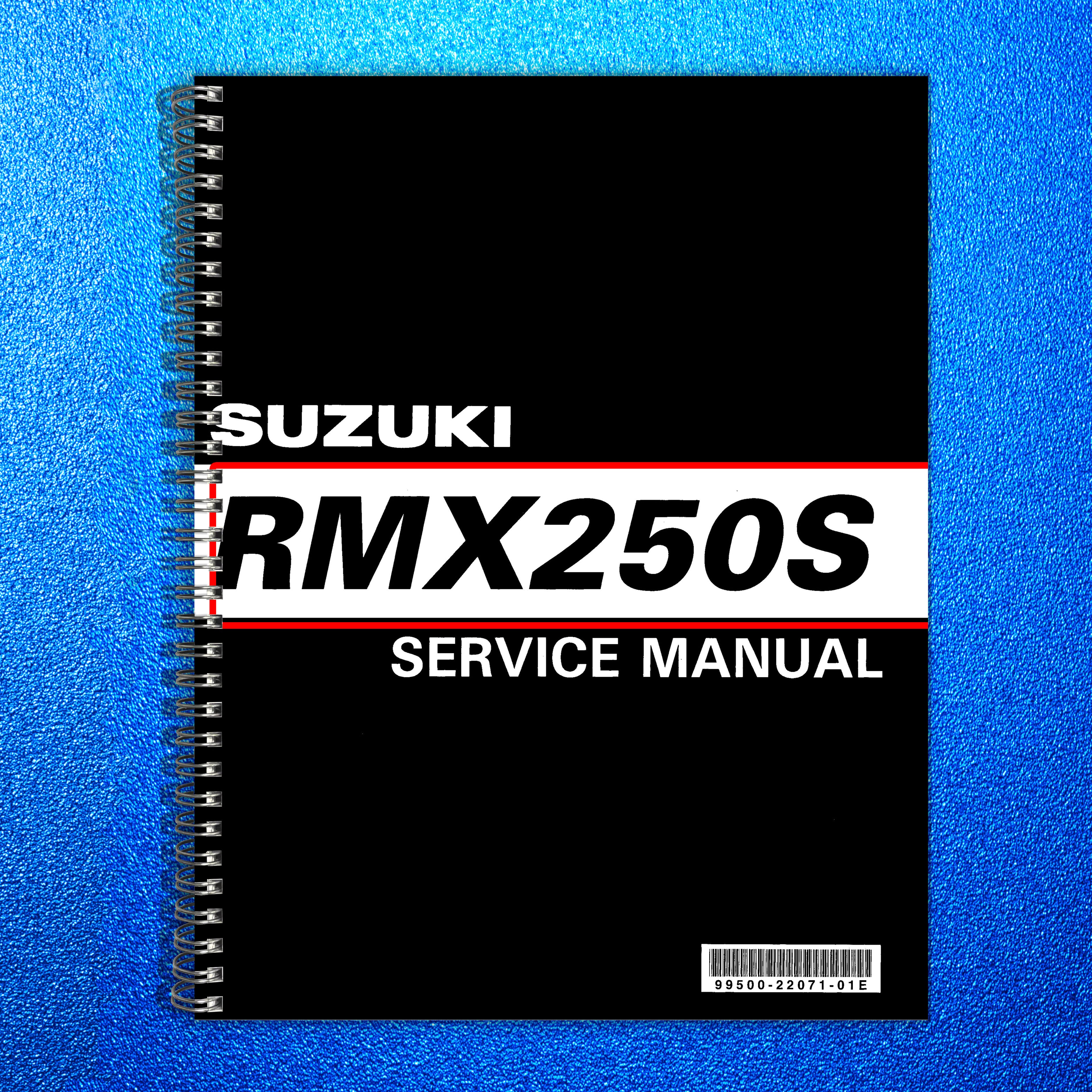 SUZUKI RMX250S Motorcycle Service Manual 1998-1999 - WIRE BOUND - TOUGH COVERS