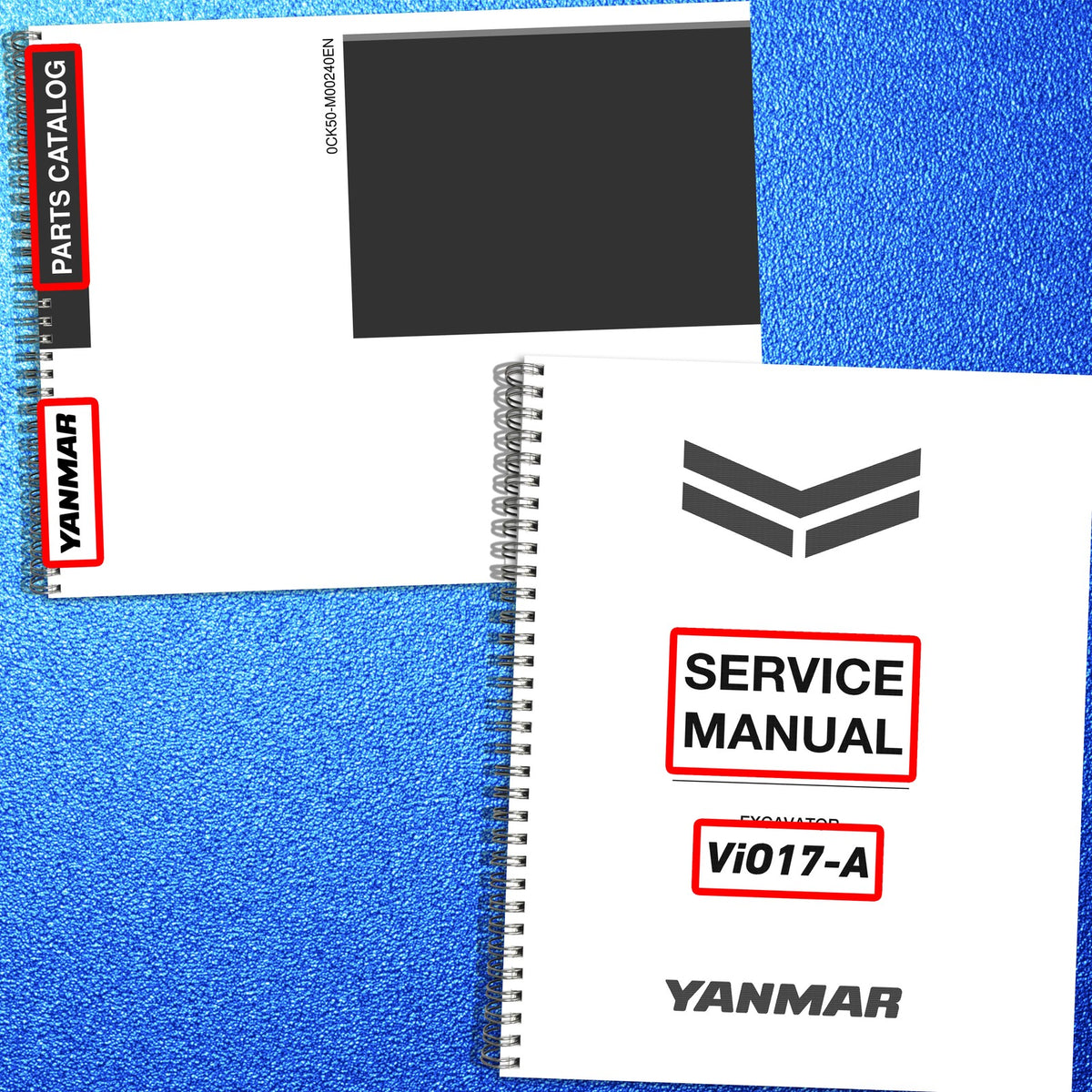 YANMAR ViO17-A Excavator Parts & Service Manual BUNDLE - WIRE BOUND - COVERS