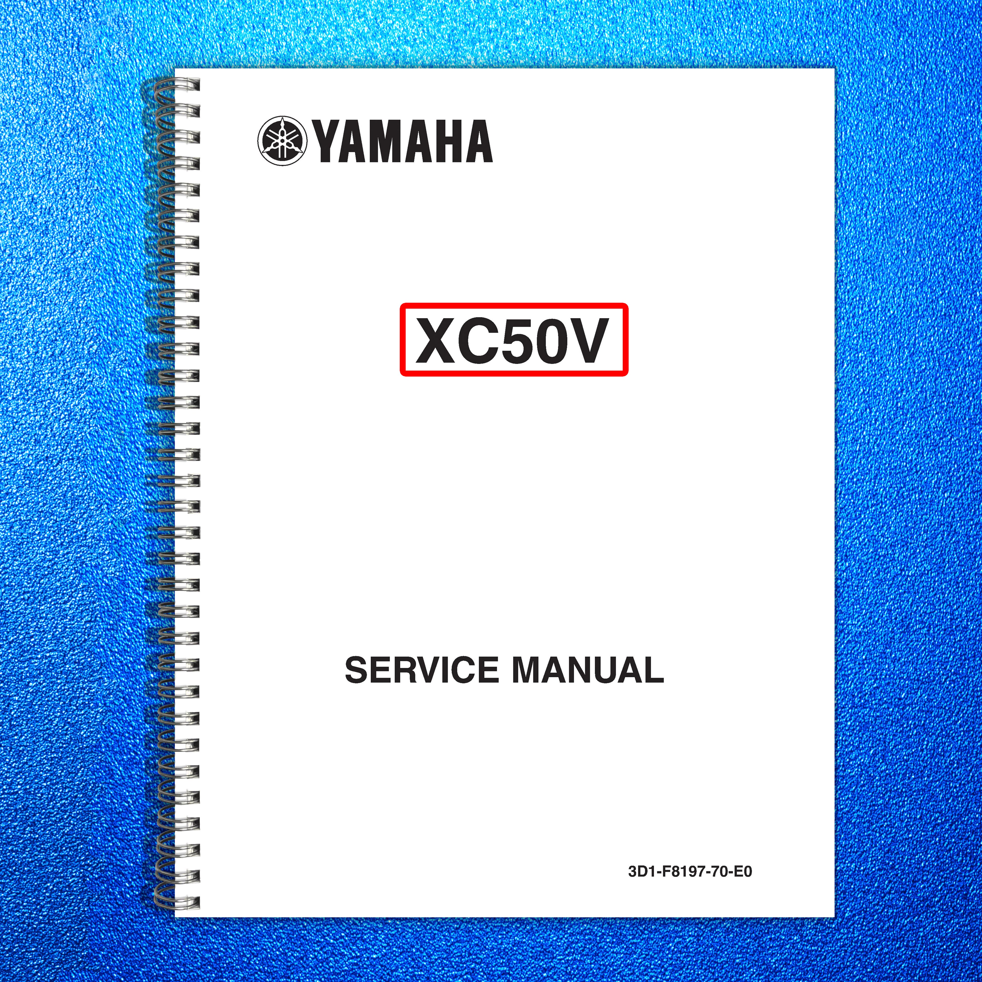YAMAHA VINO XC50V MOTORCYCLE SERVICE MANUAL 2006-2009 - STEEL WIRE BOUND, COVERS