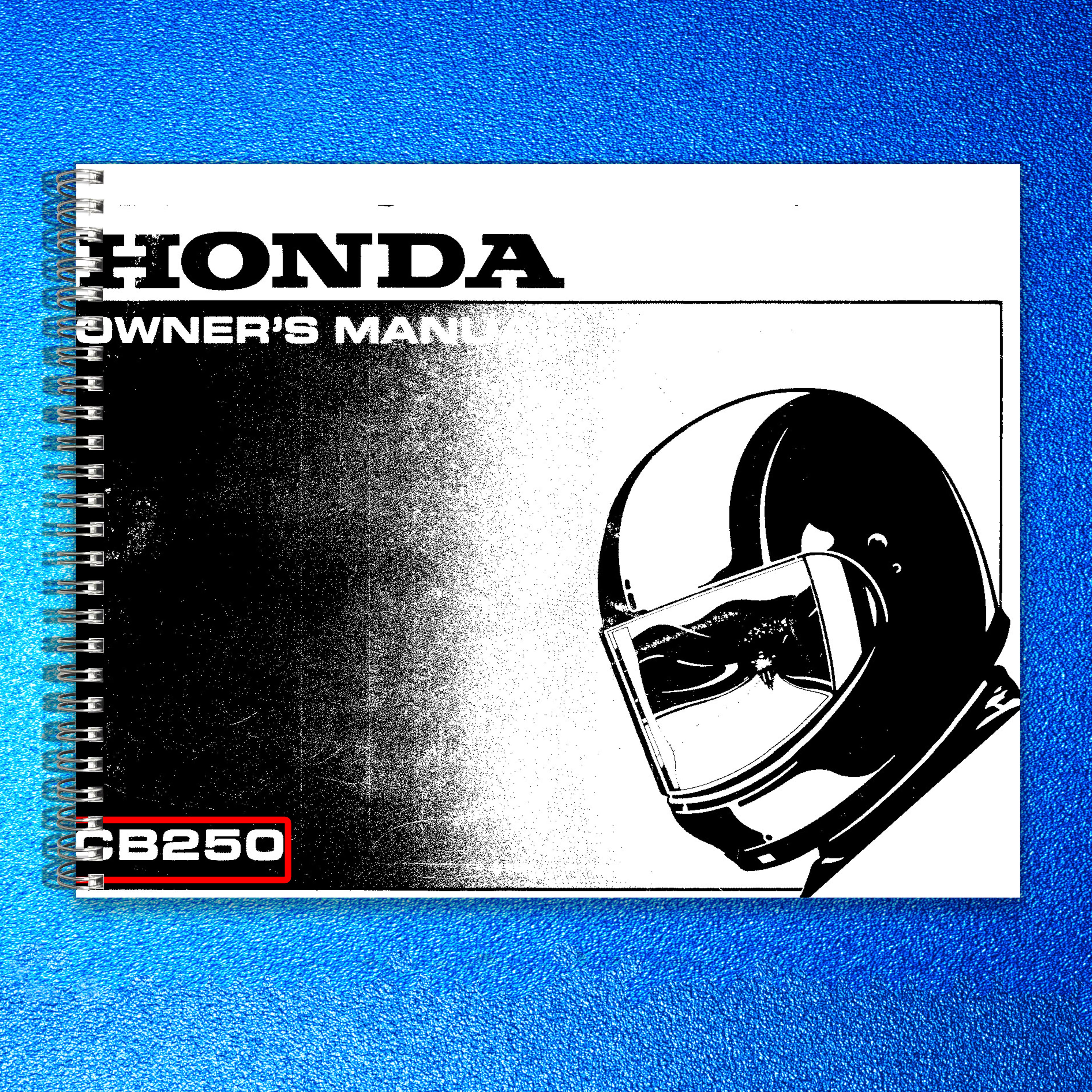 HONDA CB250 Motorcycle Owners Manual 1995 - BOUND - COVERS - XL FOLDOUT PAGES