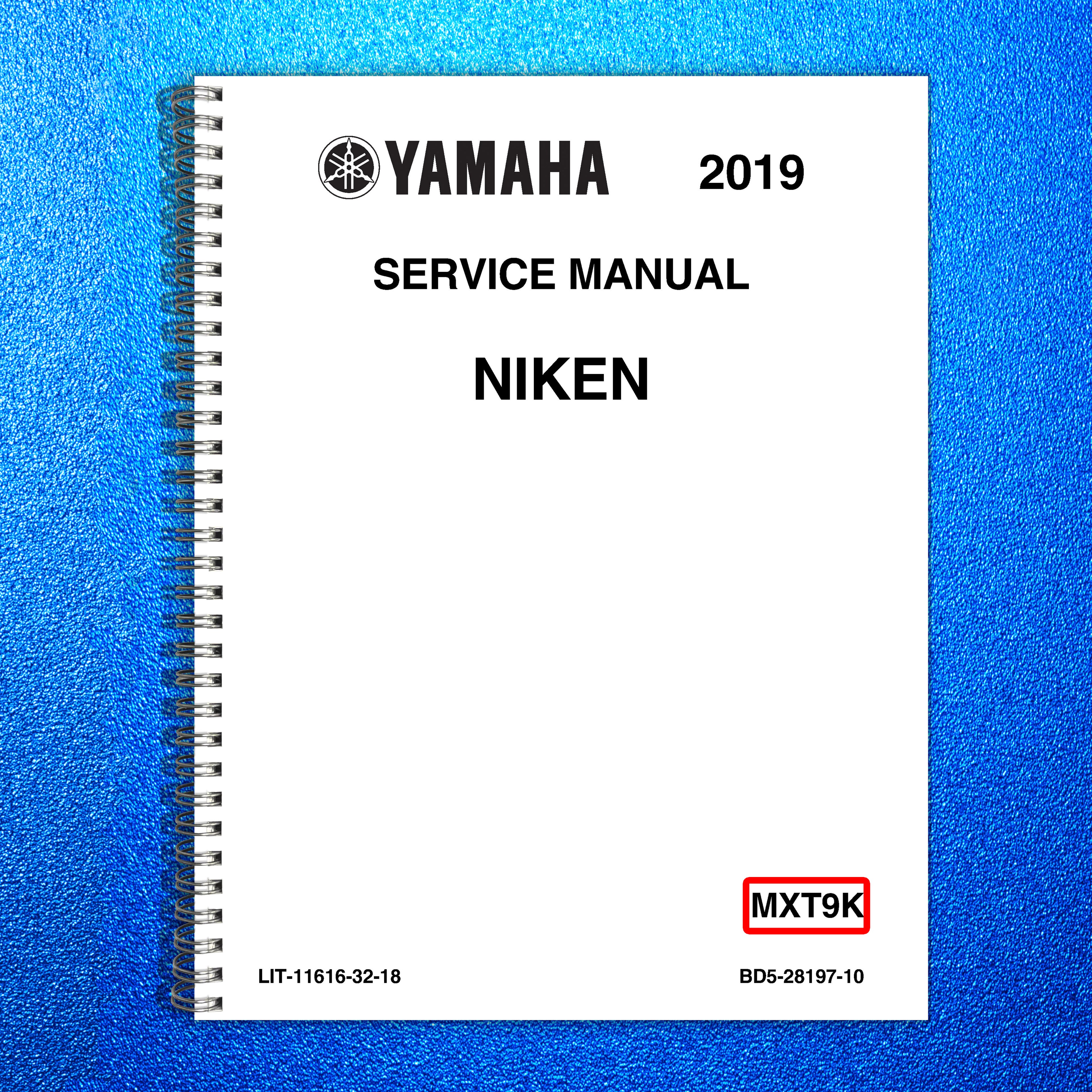 YAMAHA NIKEN MXT9K Motorcycle Service Manual 2019 - BOUND - COVERS - XL FOLDOUTS
