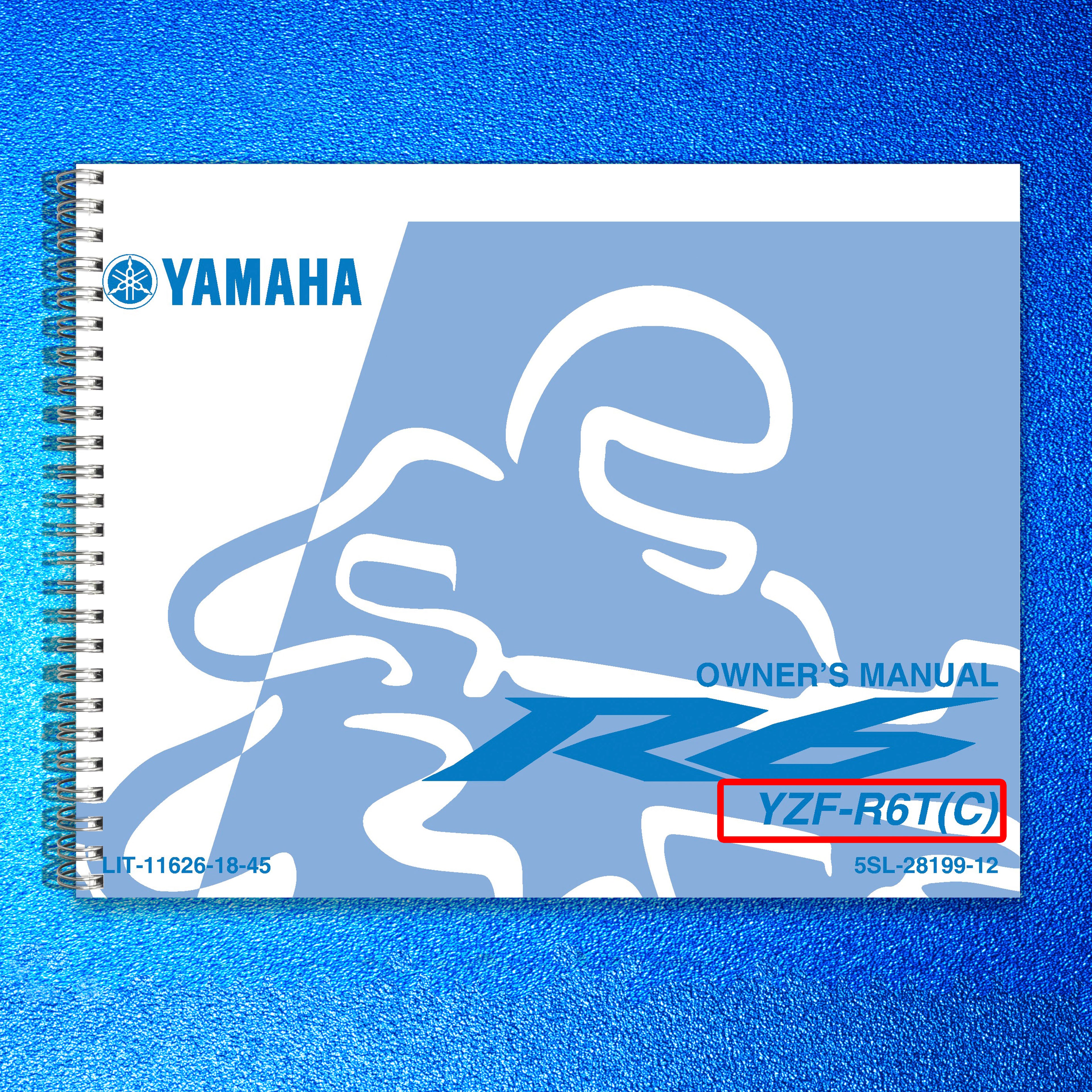 YAMAHA YZF-R6TC Motorcycle Owners Manual 2004 - WIRE BOUND - TOUGH COVERS