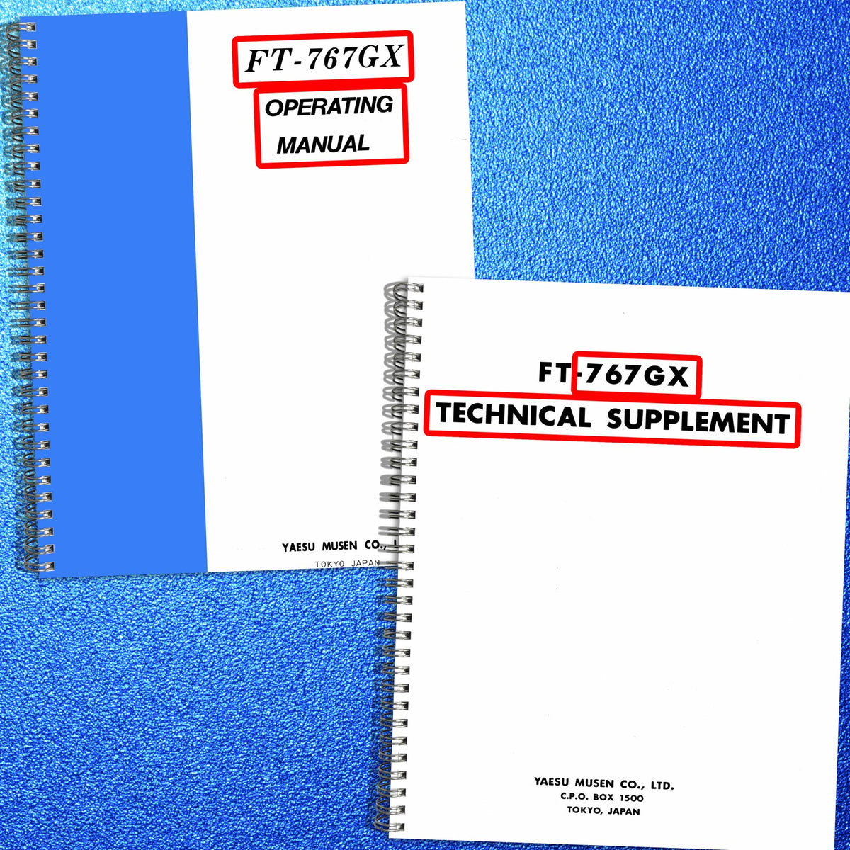 YAESU FT-767GX Operators & Service Manual BUNDLE - WIRE BOUND - TOUGH COVERS