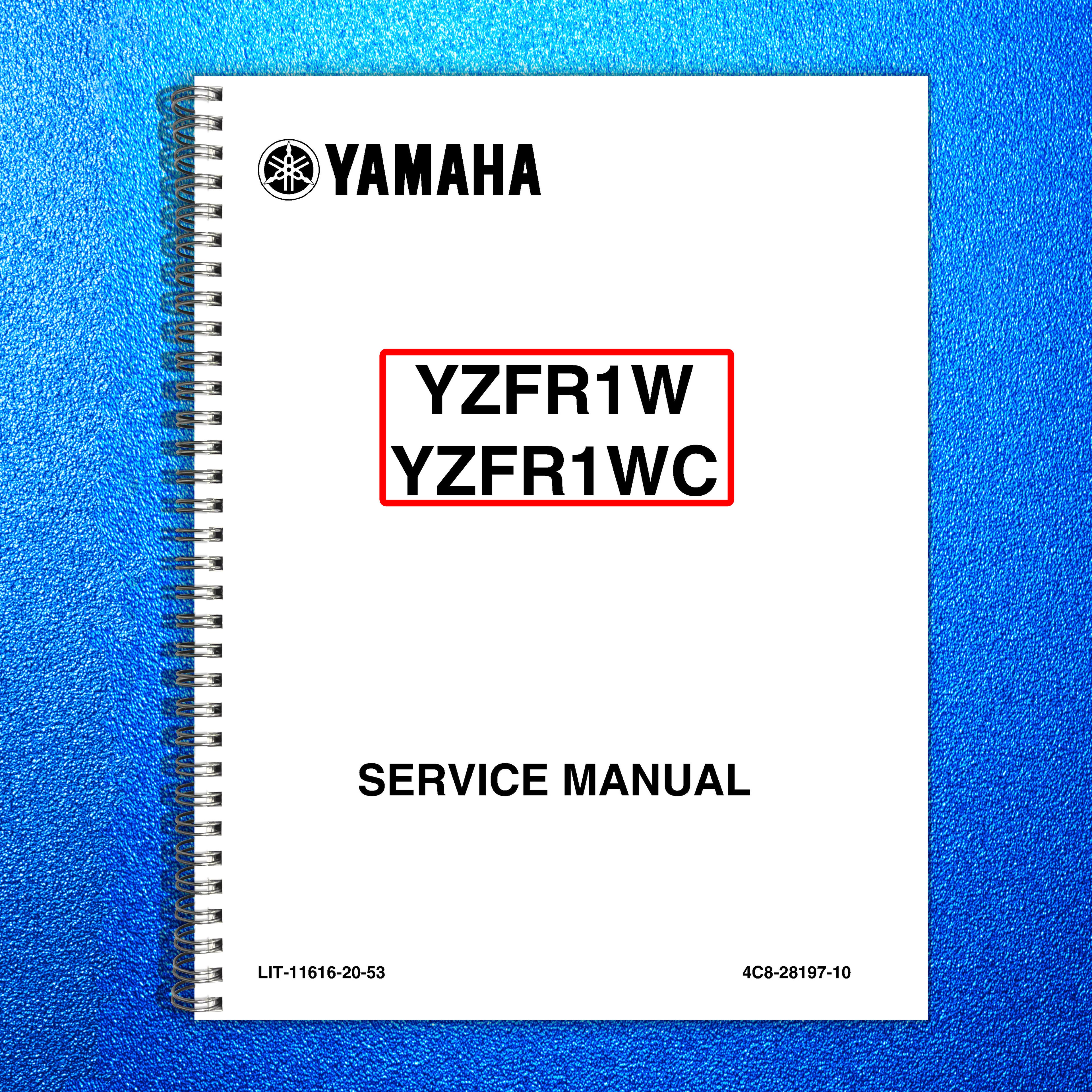 YAMAHA YZF-R1 Motorcycle Service Manual 2007 - BOUND - COVERS - XL FOLDOUT PAGES