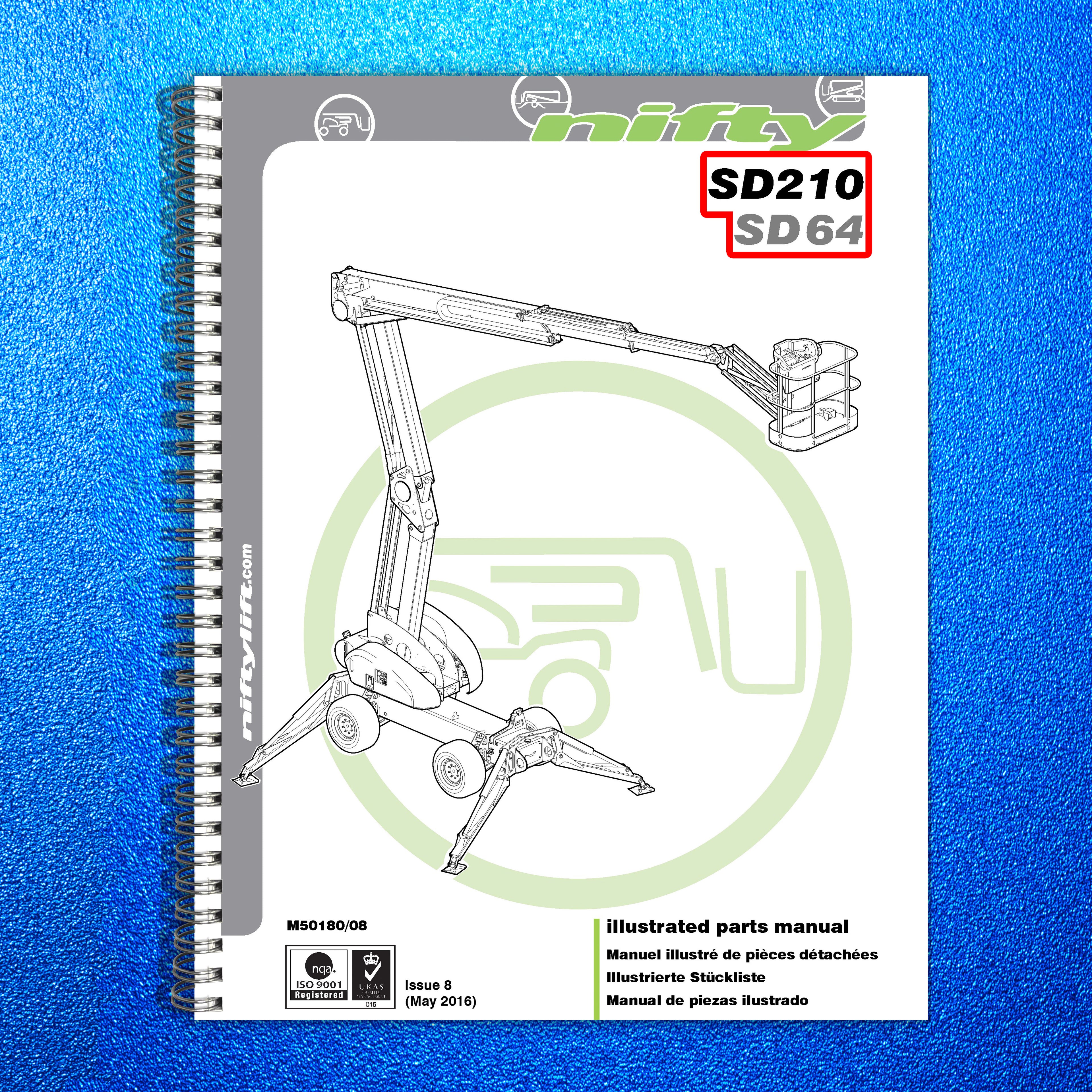NIFTYLIFT SD210 SD64 Illustrated Parts Manual 2016 - WIRE BOUND - TOUGH COVERS