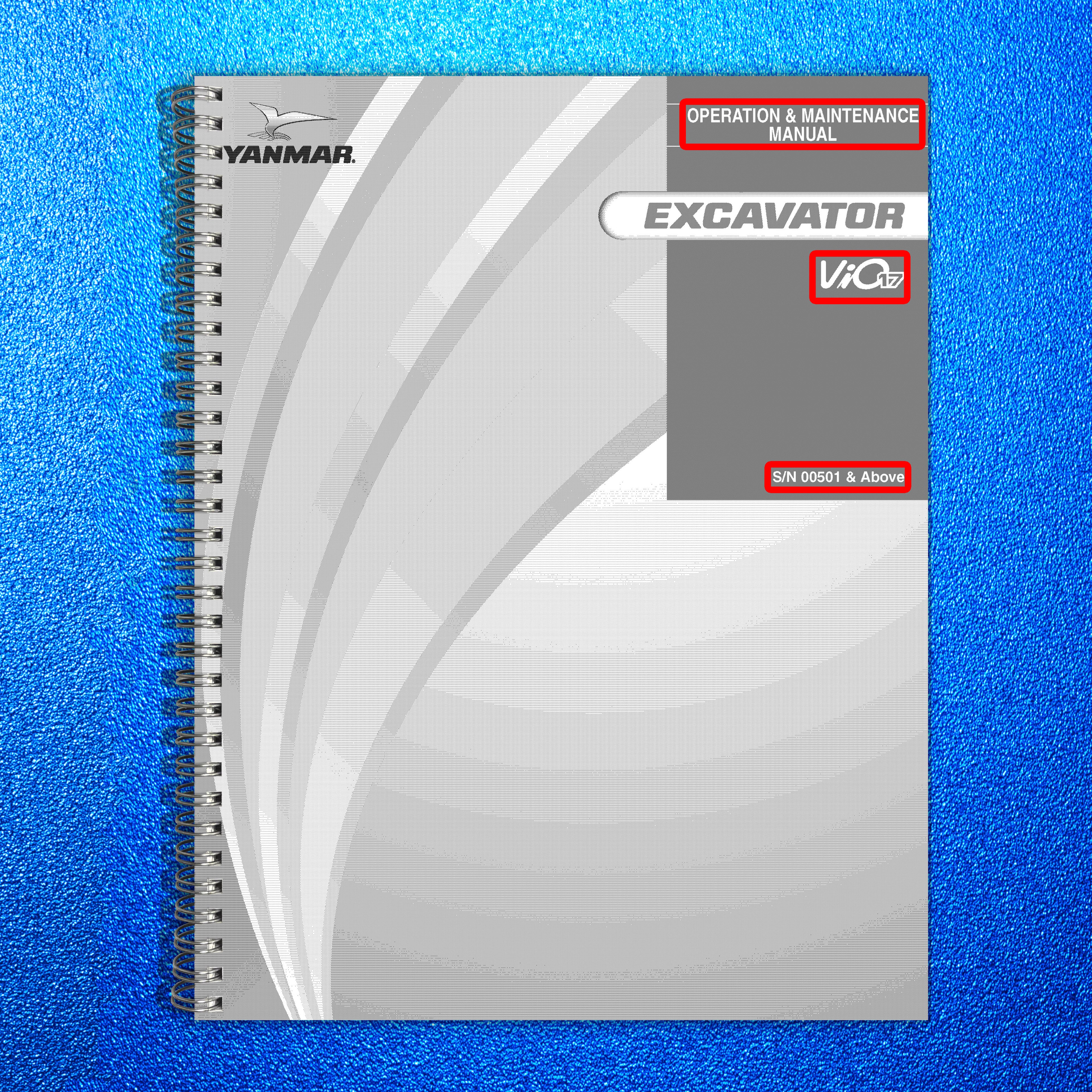 YANMAR ViO17 Excavator Operation and Maintenance Manual 2007 - WIRE BOUND