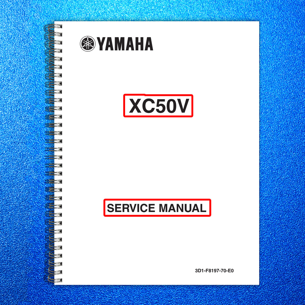 YAMAHA VINO XC50V SCOOTER SERVICE MANUAL 2006-2009 - STEEL WIRE BOUND - COVERS