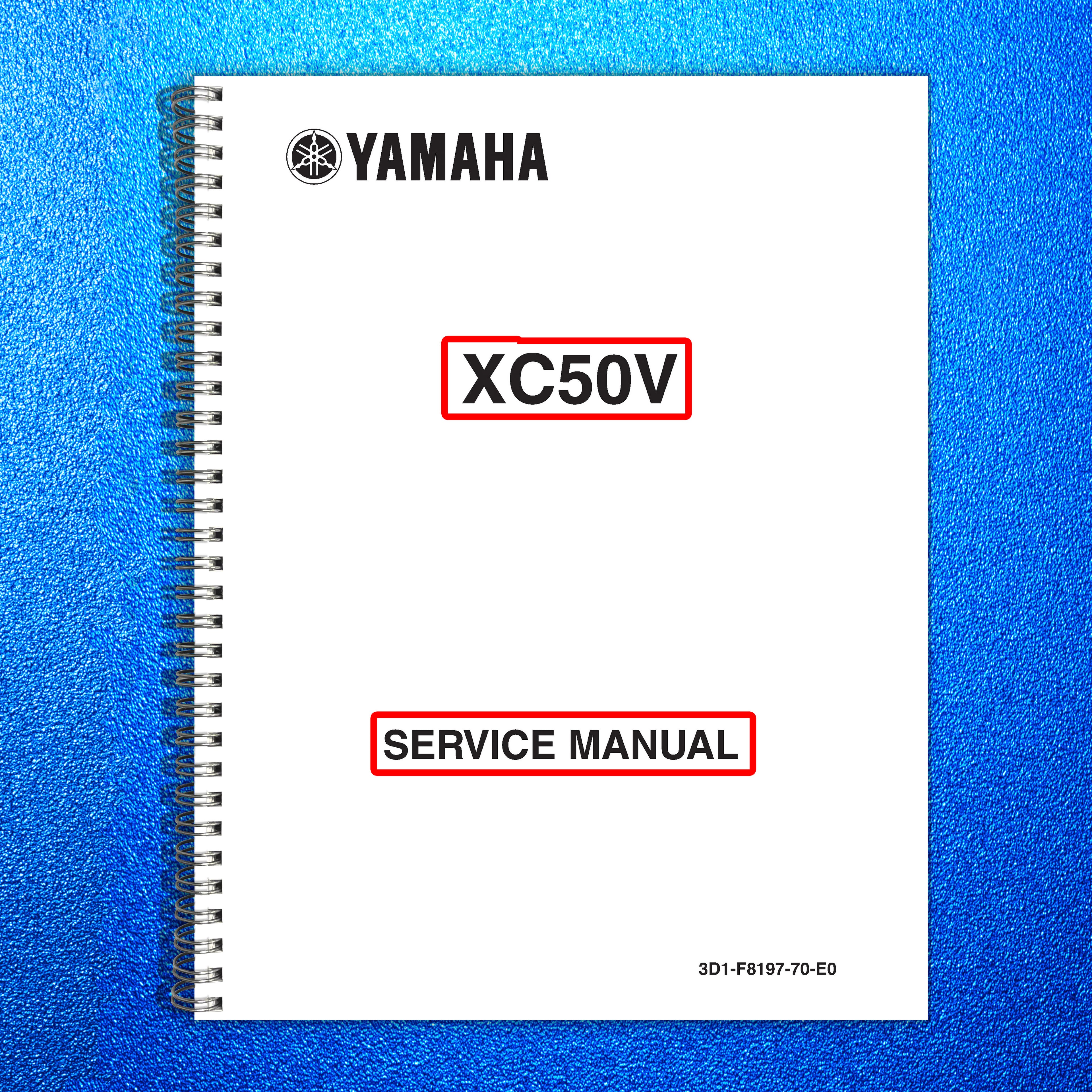 YAMAHA VINO XC50V SCOOTER SERVICE MANUAL 2006-2009 - STEEL WIRE BOUND - COVERS