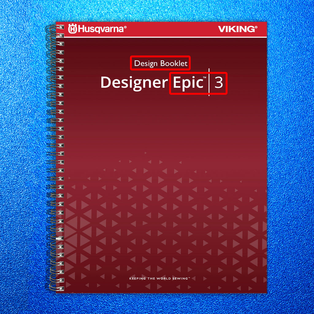 Husqvarna Viking Designer Epic 3 Sampler Book: 287 Color Pgs, Tough Wire Binding