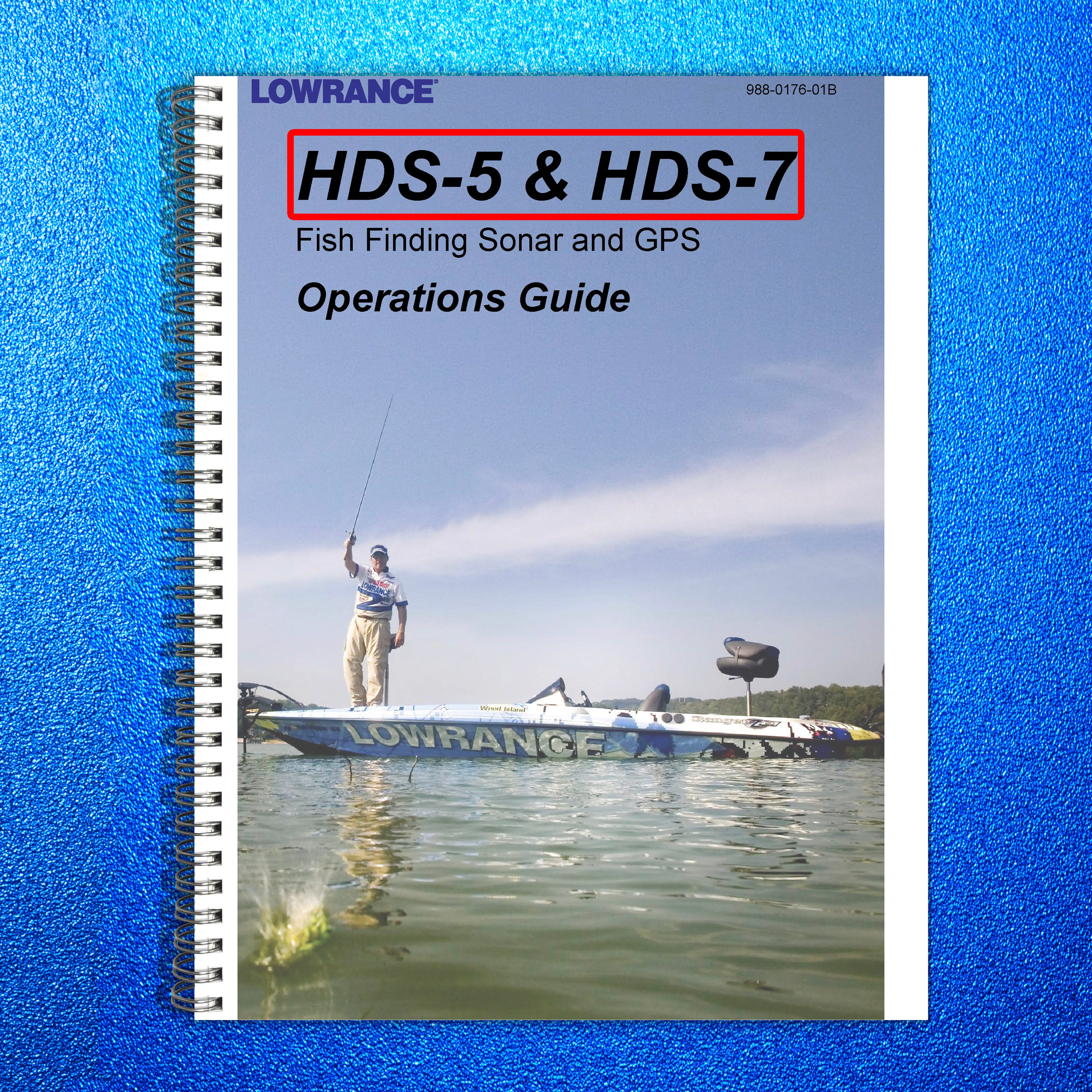 LOWRANCE HDS-5 HDS-7 Fish Finding Sonar And GPS Operations Manual - WIRE BOUND