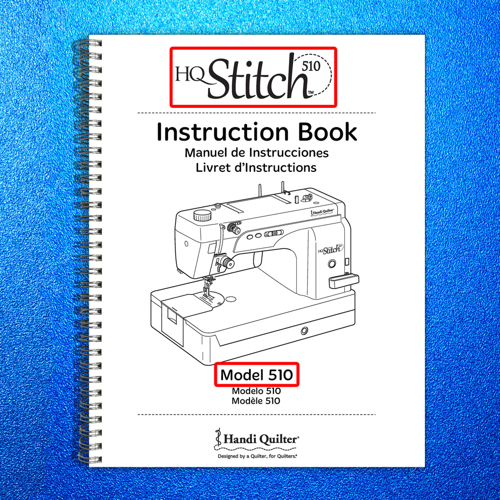 HANDI QUILTER HQ Stitch Model 510 Instruction Manual - WIRE BOUND - COVERS