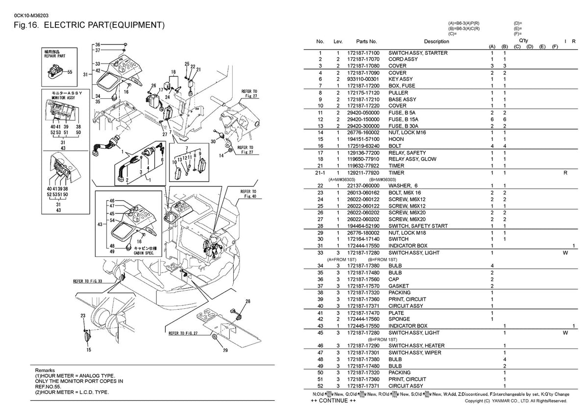 YANMAR B6-3 Excavator Parts Catalog Manual - STEEL WIRE BOUND - TOUGH COVERS