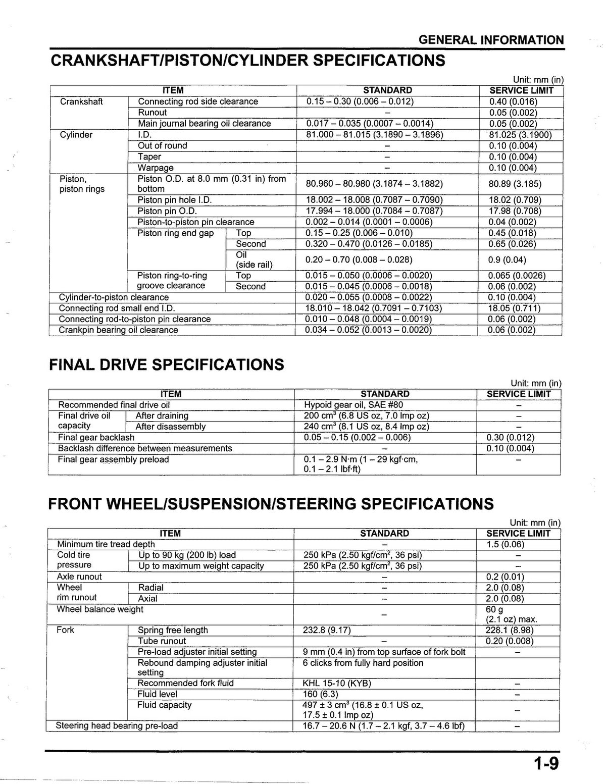 HONDA VFR1200F Motorcycle Service Manual - BOUND - COVERS - XL FOLDOUT PAGES