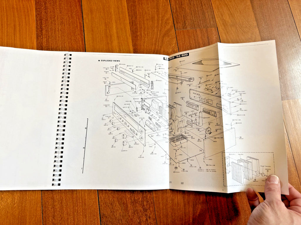 TECHNICS PANASONIC SA-500 Stereo Receiver Service Manual BOUND, COVERS, FOLDOUTS