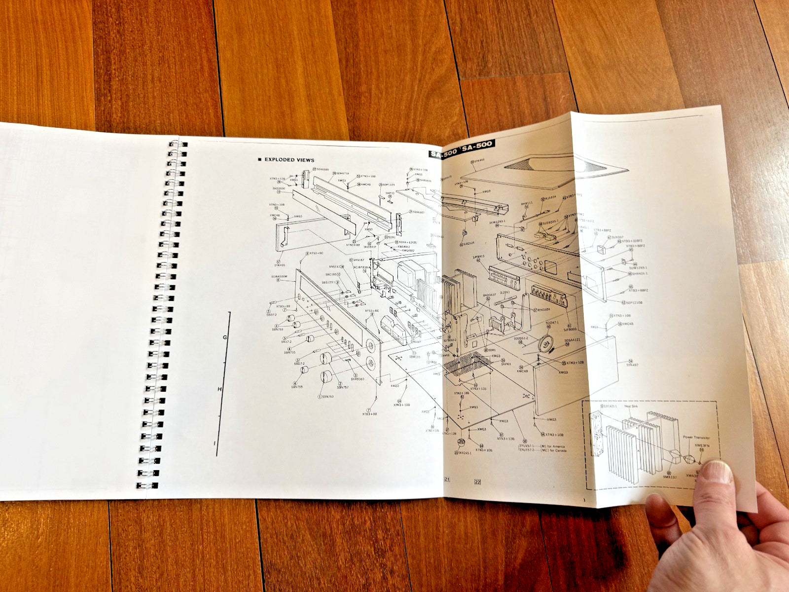 TECHNICS PANASONIC SA-500 Stereo Receiver Service Manual BOUND, COVERS, FOLDOUTS
