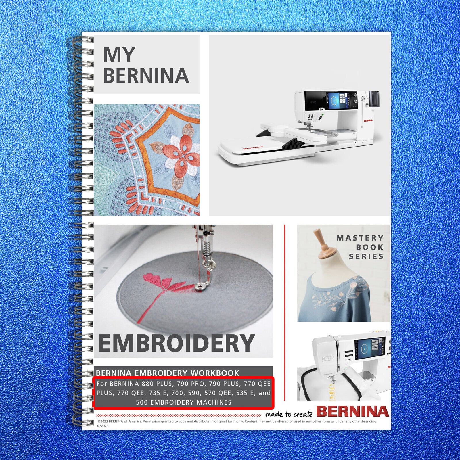 BERNINA Mastery Workbook Set Embroidery, Sewing, Presser Feet 880 790 770 500...