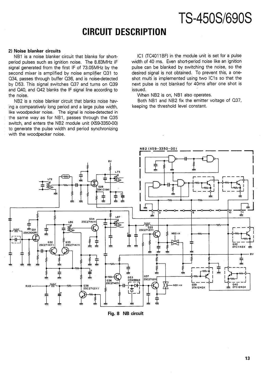 KENWOOD TS-450S TS-690S SERVICE  MANUAL - HUGE FOLD-OUT PAGES - WIRE BOUND