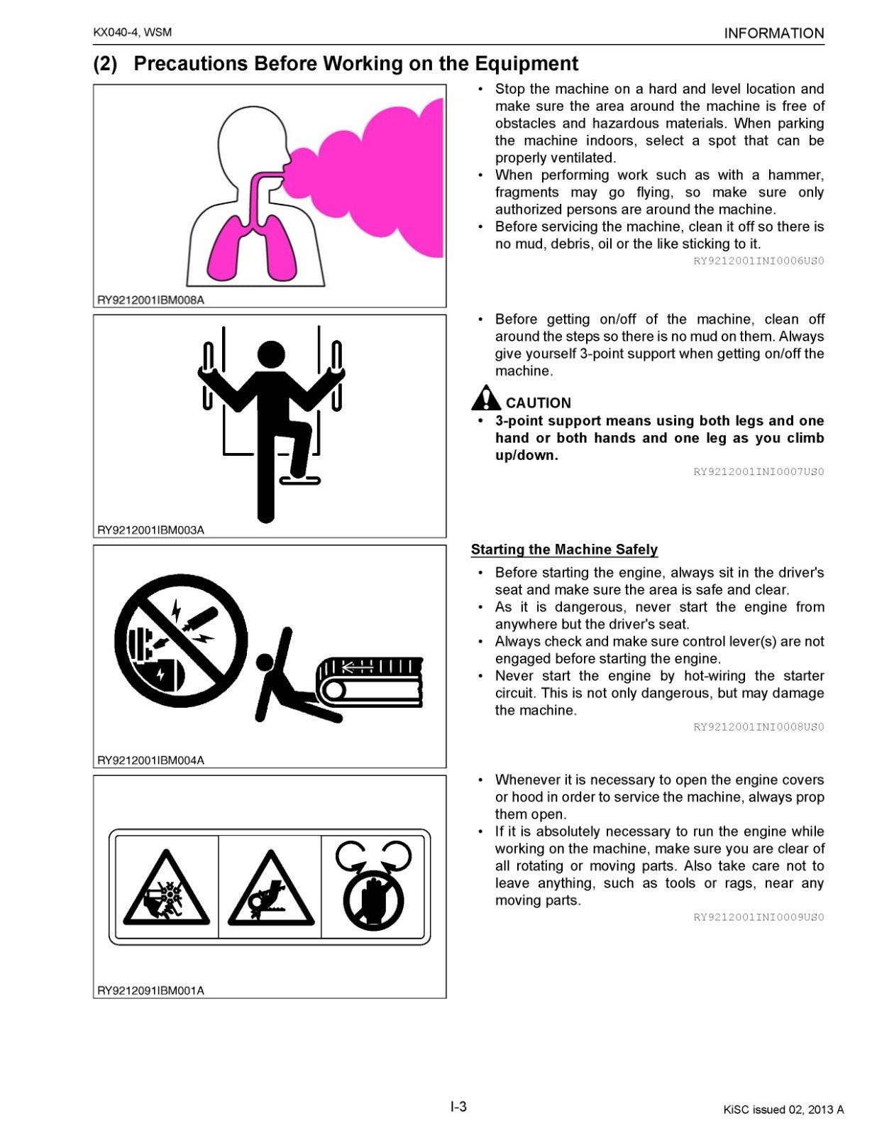 KUBOTA KX040-4 Excavator Workshop Manual 2013 - BOUND - COVERS - XL FOLDOUTS