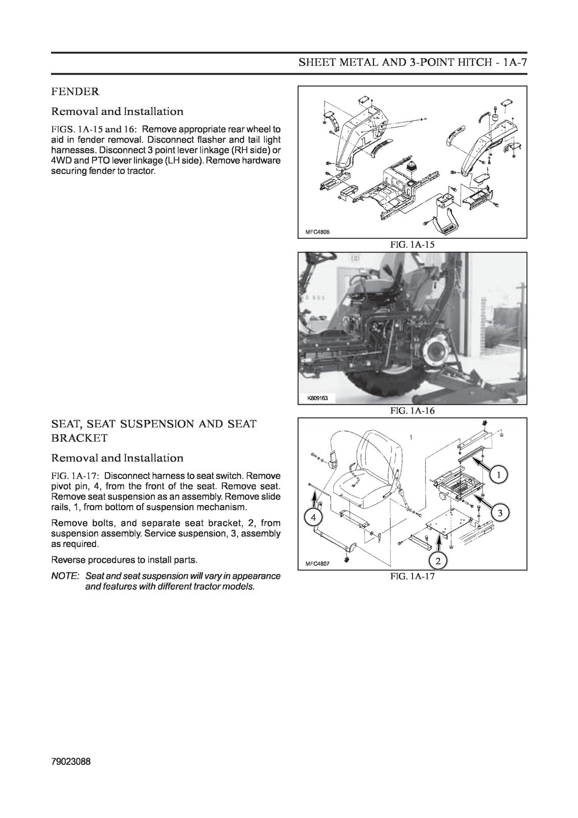 MASSEY FERGUSON 1433V 1440V Workshop Service Manual - WIRE BOUND - TOUGH COVERS