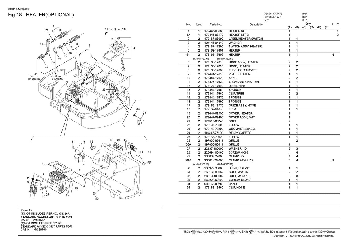 YANMAR B6-3 Excavator Parts Catalog Manual - STEEL WIRE BOUND - TOUGH COVERS