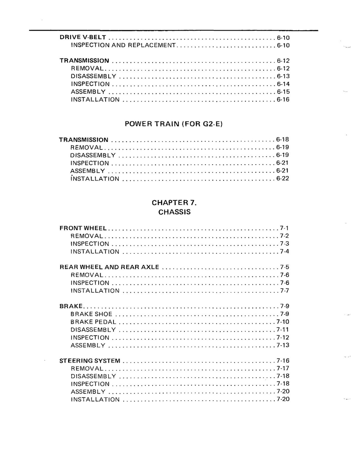 YAMAHA G2 G9 Golf Cart Service Manual - STEEL WIRE BOUND - PROTECTIVE COVERS