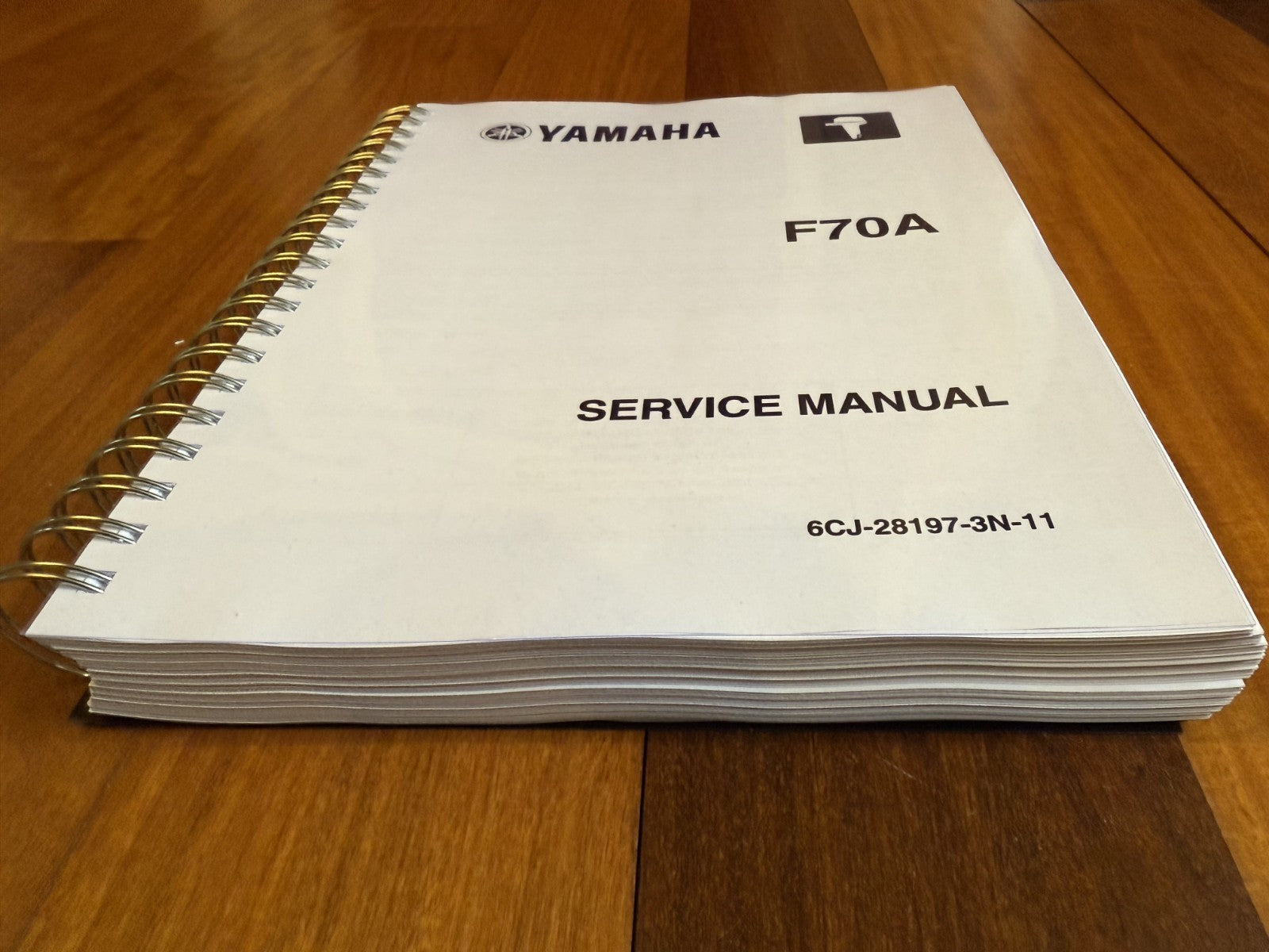 YAMAHA F70A OUTBOARD ENGINE SERVICE MANUAL WIRE BOUND, TOUGH COVERS, XL FOLDOUTS