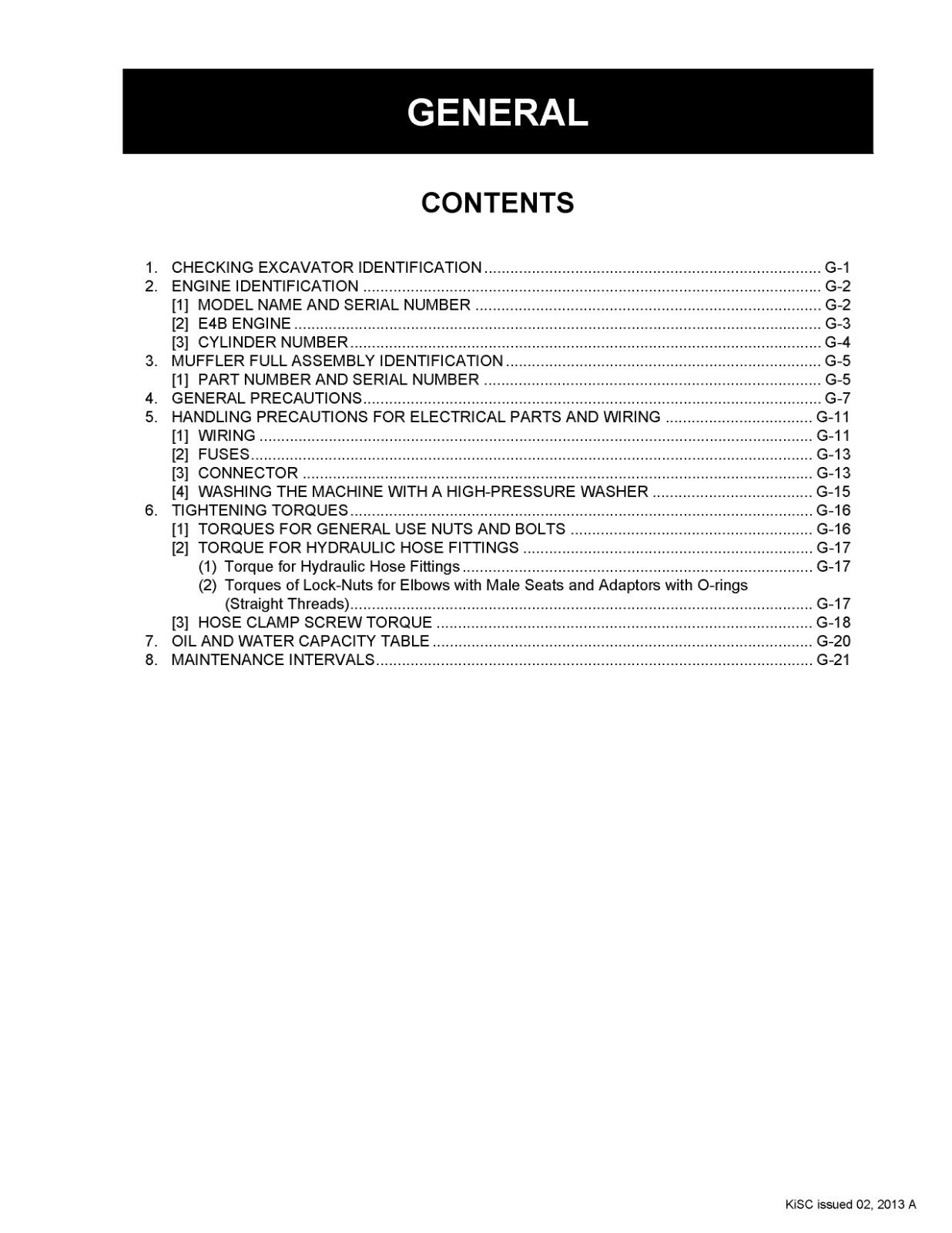 KUBOTA KX040-4 Excavator Workshop Manual 2013 - BOUND - COVERS - XL FOLDOUTS