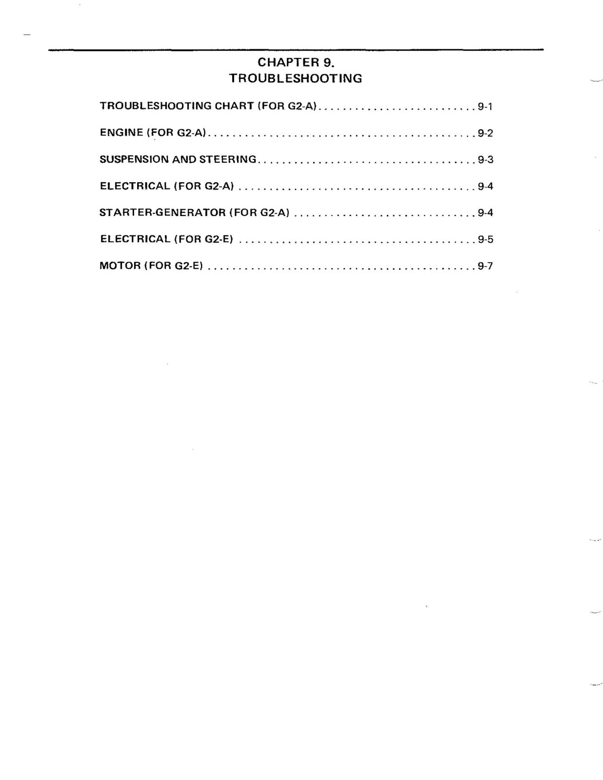 YAMAHA G2 G9 Golf Cart Service Manual - STEEL WIRE BOUND - PROTECTIVE COVERS