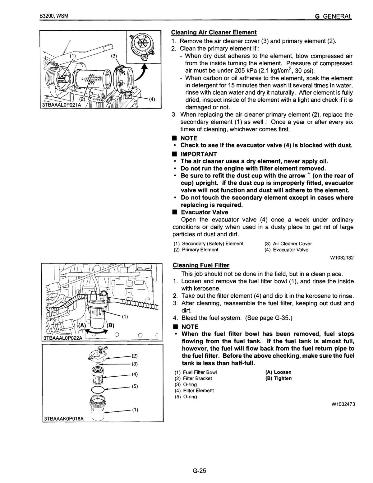 KUBOTA B3200 BUNDLE - OPERATORS & WORKSHOP MANUAL PAIR - WIRE BOUND - COVERS
