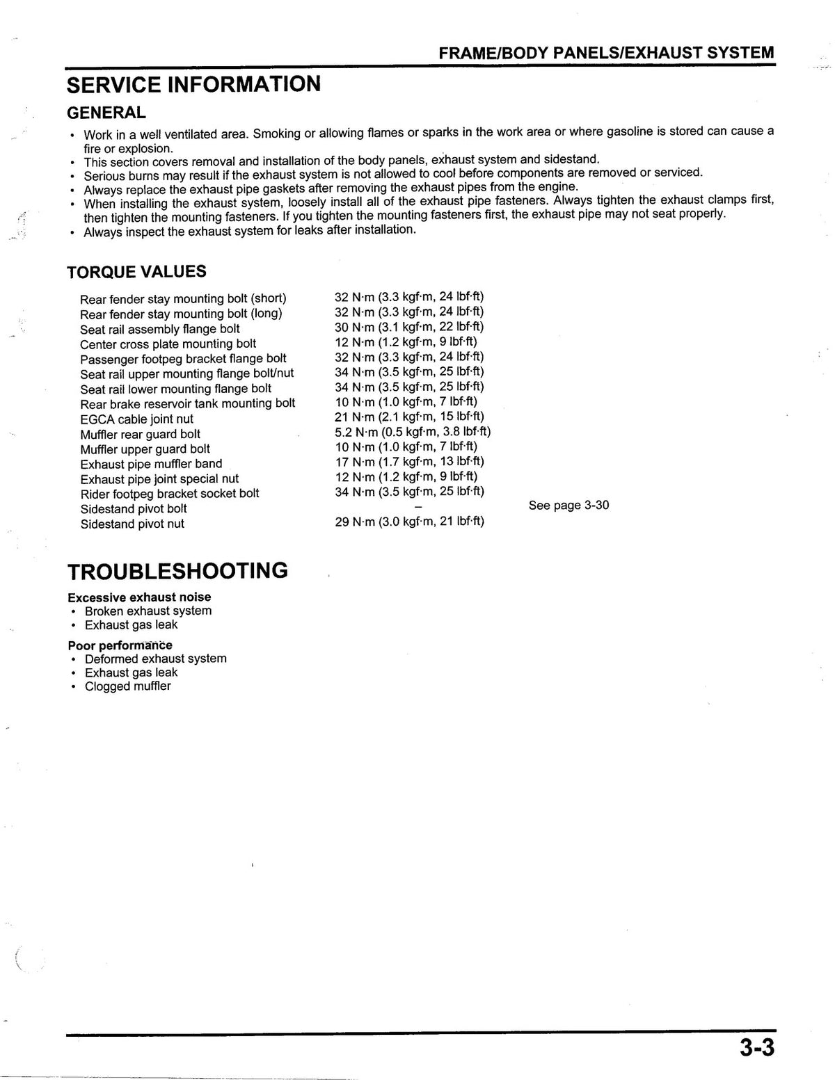 HONDA VFR1200F Motorcycle Service Manual - BOUND - COVERS - XL FOLDOUT PAGES