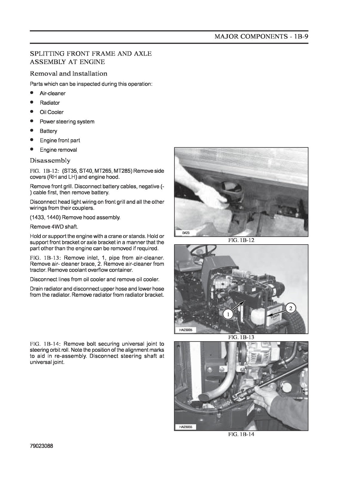 MASSEY FERGUSON 1433V 1440V Workshop Service Manual - WIRE BOUND - TOUGH COVERS