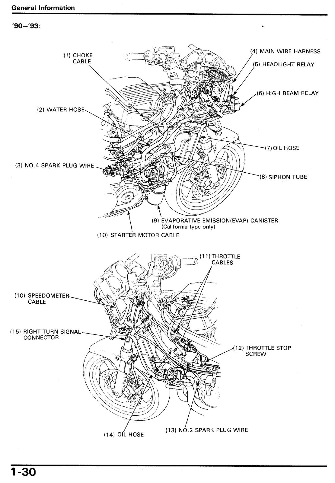 HONDA VFR750F Service Manual - BOUND - COVERS - XL FOLDOUT PAGES