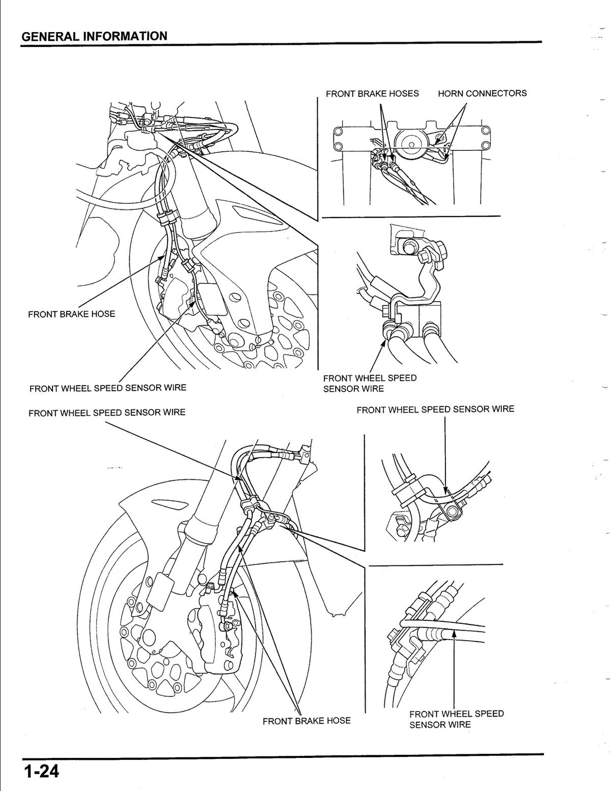 HONDA VFR1200F Motorcycle Service Manual - BOUND - COVERS - XL FOLDOUT PAGES