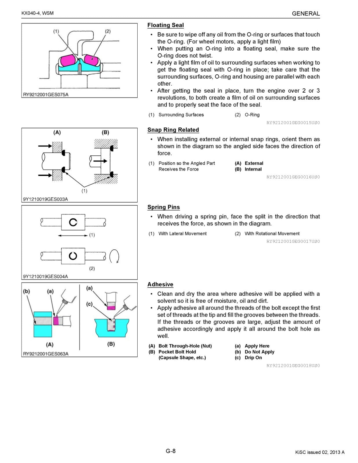 KUBOTA KX040-4 Excavator Workshop Manual 2013 - BOUND - COVERS - XL FOLDOUTS