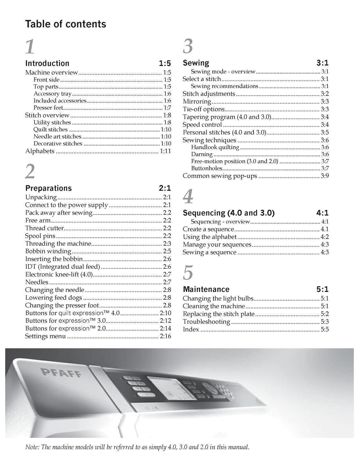 PFAFF Expression 2.0 3.0 4.0 User Manual Operation Guide – WIRE BOUND FULL COLOR