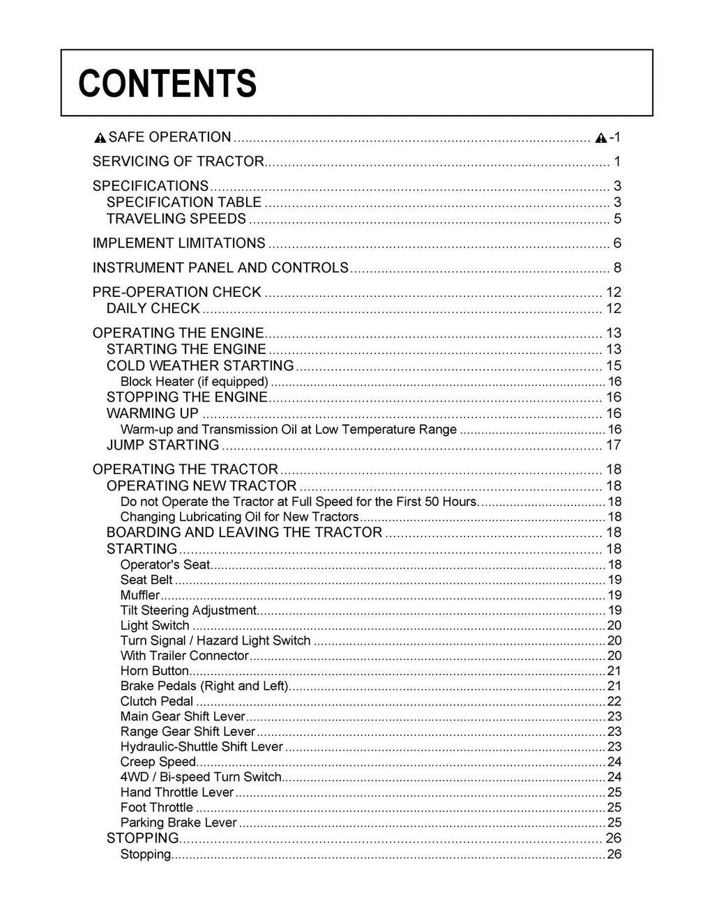 KUBOTA M8540 NARROW CAB TRACTOR OPERATORS MANUAL - WIRE BOUND - TOUGH COVERS