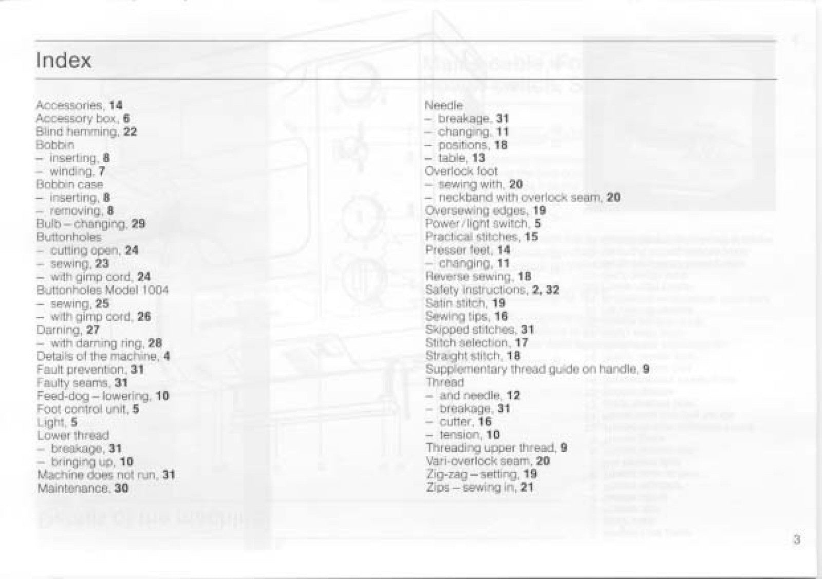 BERNINA 1004 1005 Sewing Machine Instruction Manual - WIRE BOUND - TOUGH COVERS