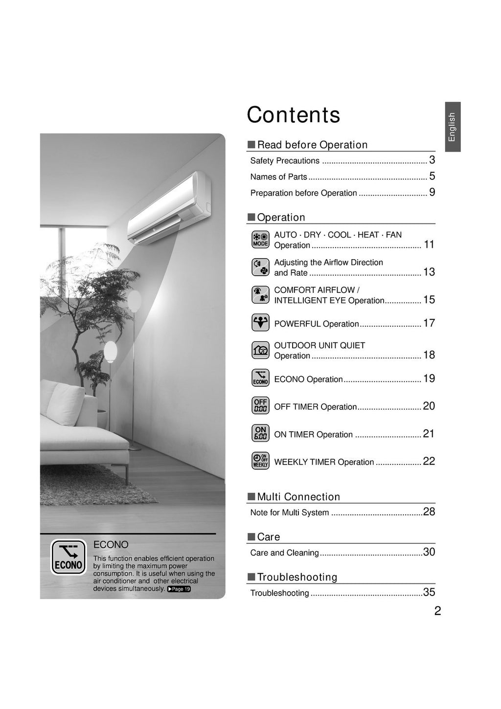 DAIKIN FTXS15LVJU FTXS18LVJU FTXS24LVJU Mini Split User Manual - BOUND, COVERS