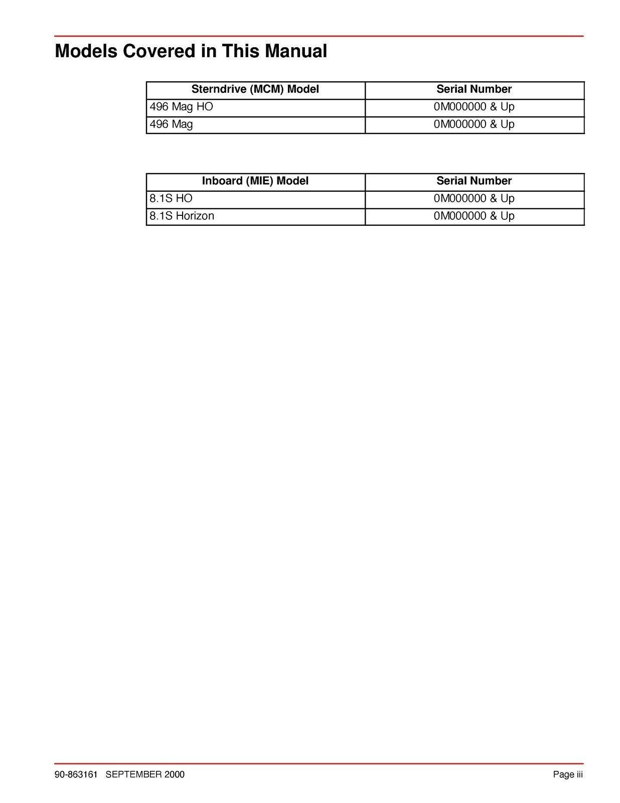 MERCURY Mercruiser No. 30 8.1L Gasoline Engine Service Manual WIRE BOUND, COVERS