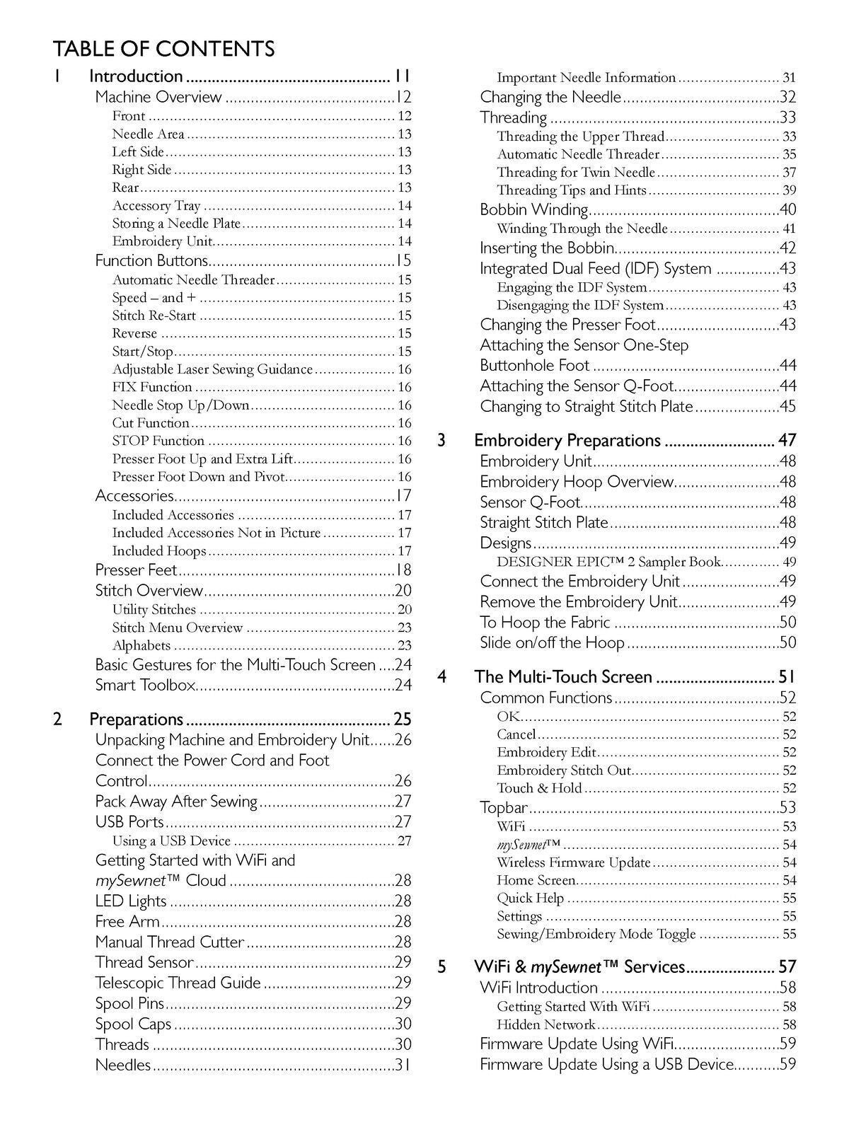 Husqvarna DESIGNER EPIC 2 User's Guide Manual, Color, TOUGH WIRE BINDING