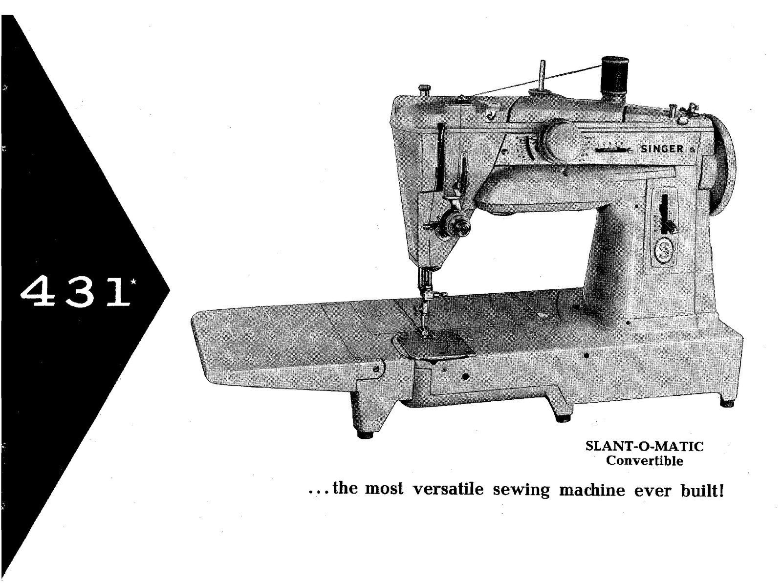 SINGER 431 431G Sewing Machine User Manual - STEEL WIRE BOUND - TOUGH COVERS