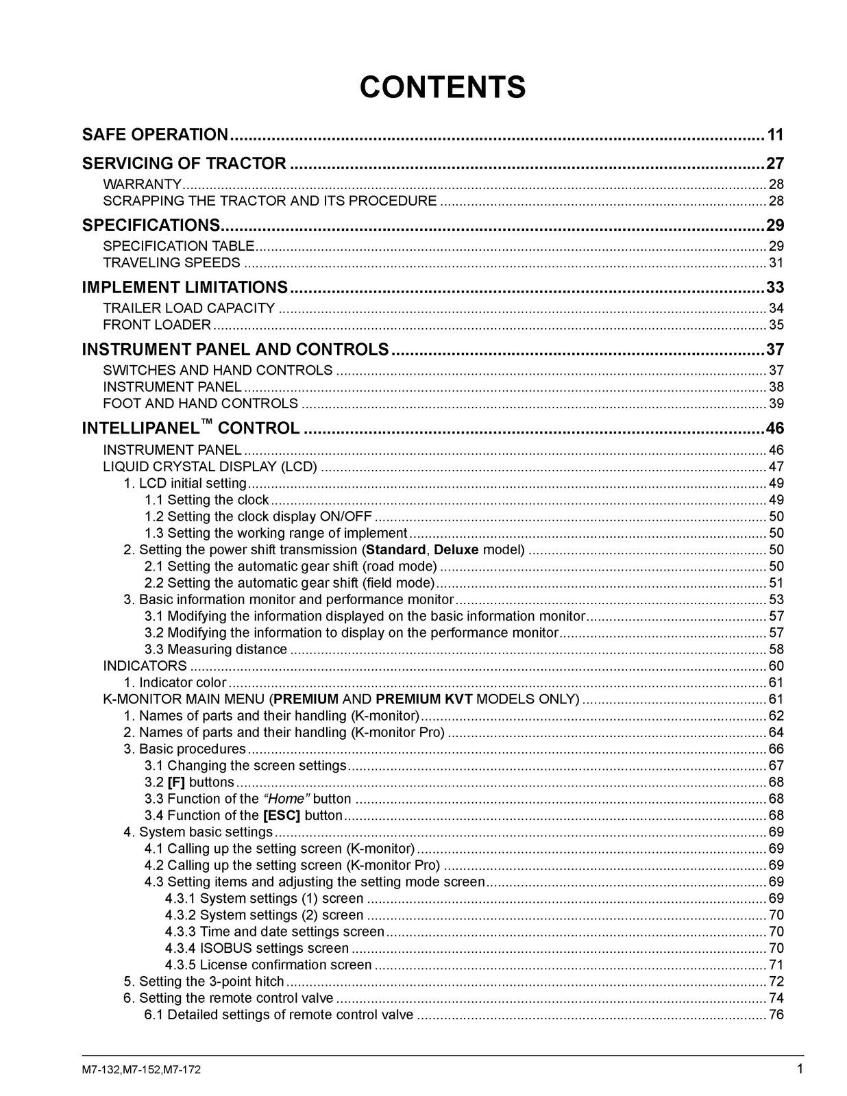 KUBOTA M7-132 M7-152 M7-172 OPERATORS MANUAL - STEEL WIRE BOUND - TOUGH COVERS