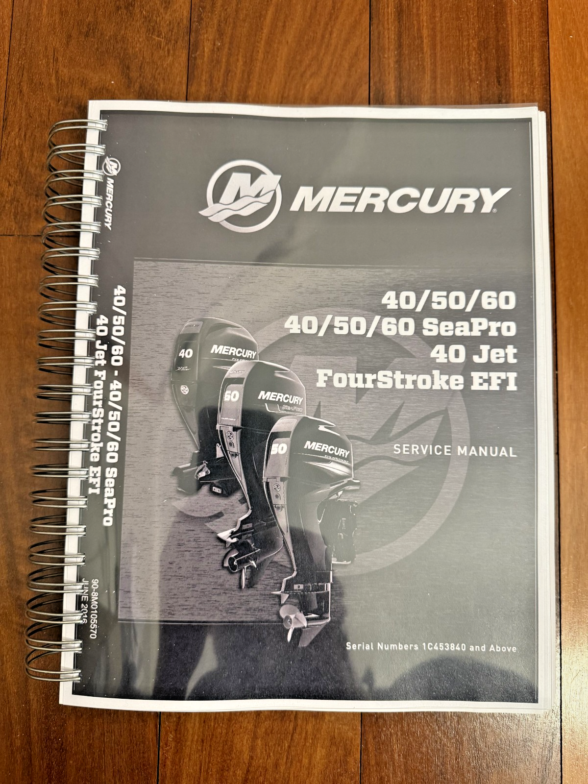 MERCURY 40 50 60 SEAPRO JET FOURSTROKE EFI SERVICE MANUAL, COVERS, BIND, FOLDOUT
