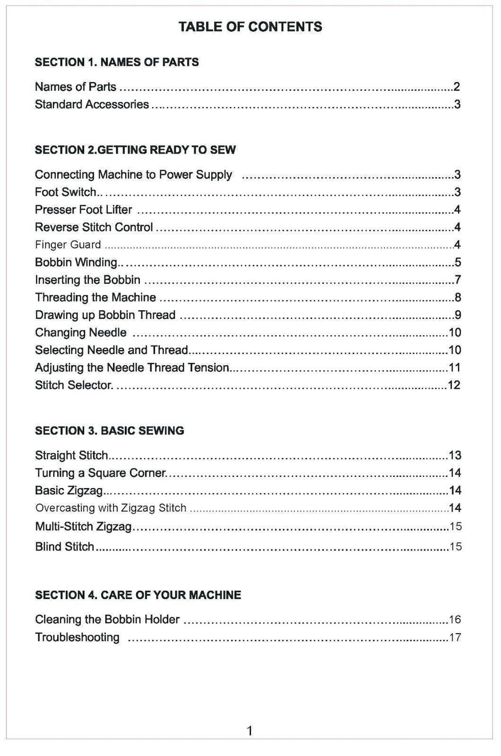 SINGER M1000 M1005 Sewing Machine User Manual Instructions for Use