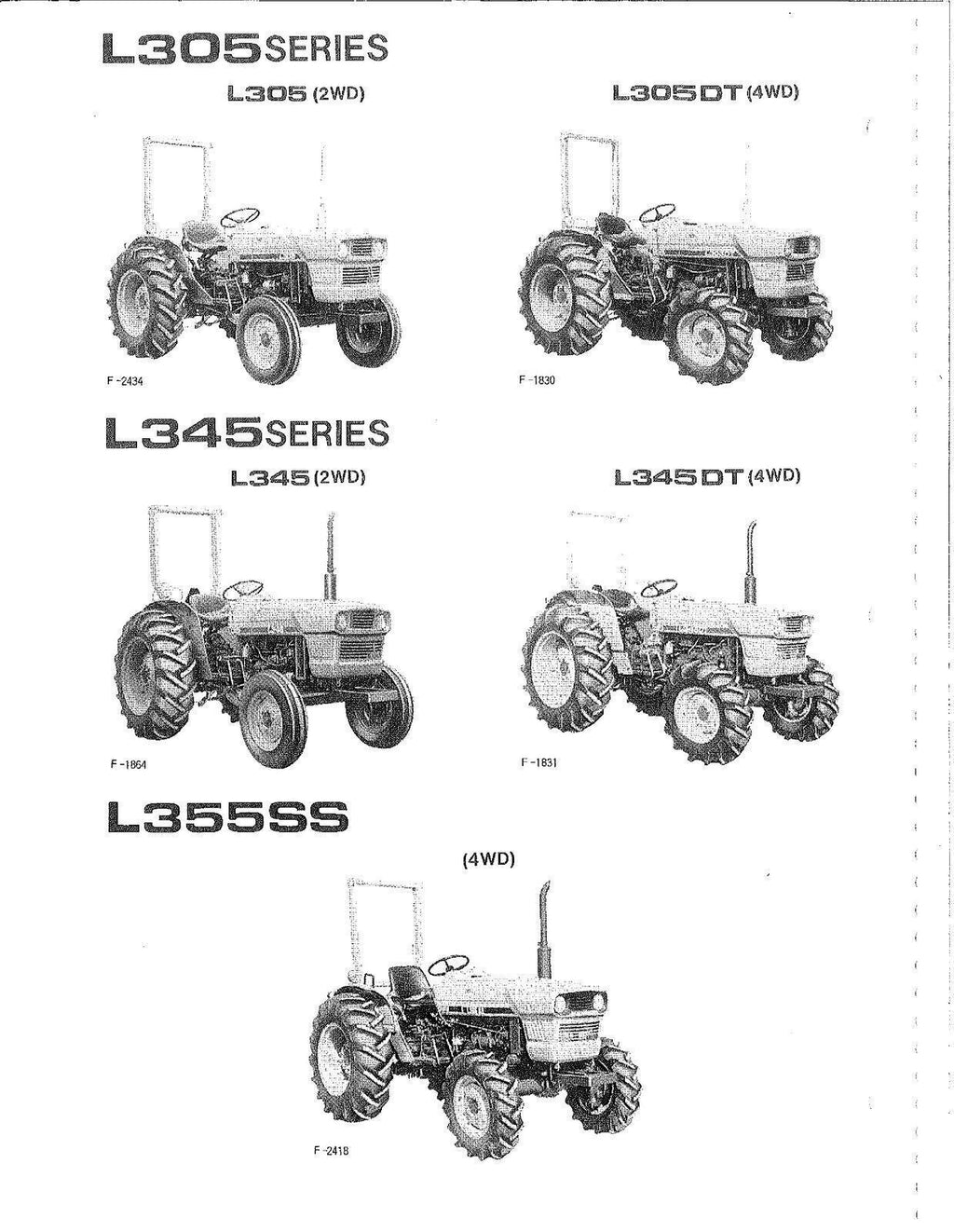 KUBOTA L305 L345 L355SS OPERATORS MANUAL - STEEL WIRE BOUND - PROTECTIVE COVERS